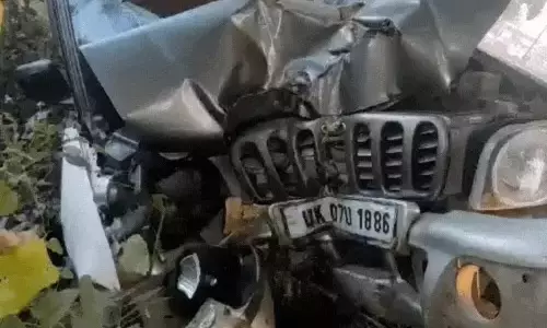 तेज रफ्तार स्कार्पियो अनियंत्रित होकर पेड़ से टकराई, 4 लोगों की मौत, VIDEO