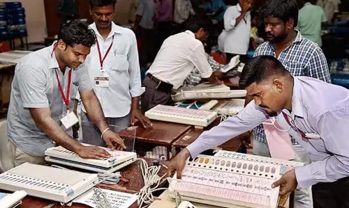 Meghalaya : गाम्बेग्रे उपचुनाव में पहले दौर की मतगणना के बाद एनपीपी आगे Meghalaya : गाम्बेग्रे उपचुनाव में पहले दौर की मतगणना के बाद एनपीपी आगे