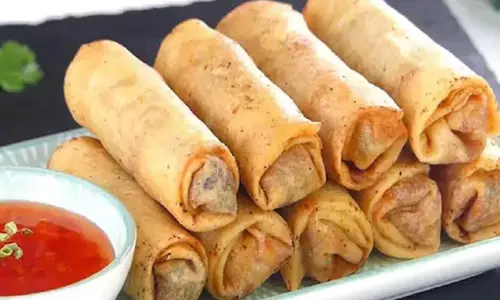सैल्मन स्प्रिंग रोल रेसिपी