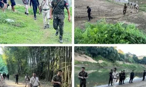 मणिपुर हिंसा: असम पुलिस ने अंतर-राज्यीय सीमा पर 24x7 चौकसी बढ़ाई मणिपुर हिंसा: असम पुलिस ने अंतर-राज्यीय सीमा पर 24x7 चौकसी बढ़ाई