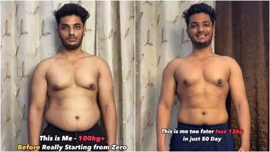 50 दिनों में 12 किलो वजन कम करने वाले व्यक्ति , shares his diet