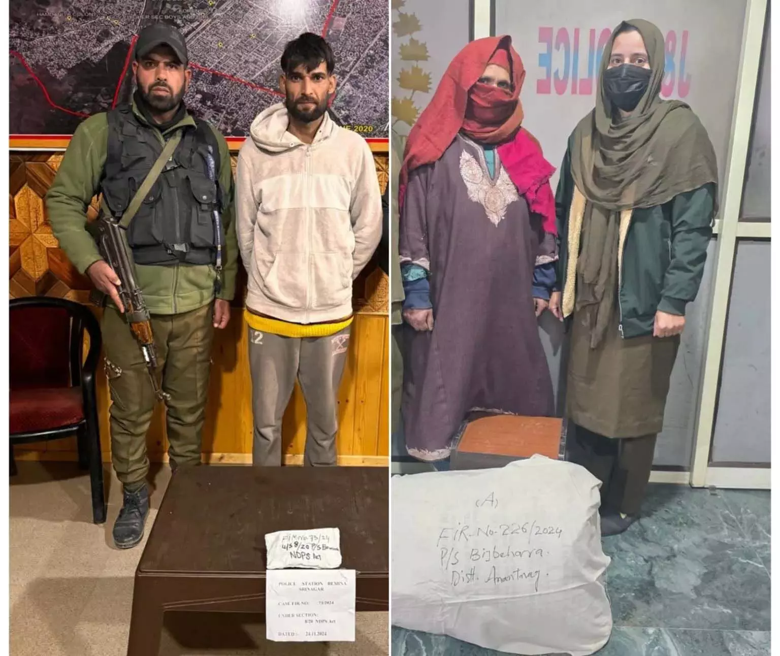 Jammu पुलिस ने दो ड्रग तस्करों सहित एक महिला को प्रतिबंधित पदार्थ के साथ गिरफ्तार किया