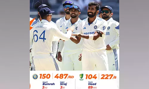 ऑस्ट्रेलिया ने Perth में चौथे दिन चाय के समय 227/8 का स्कोर बनाया