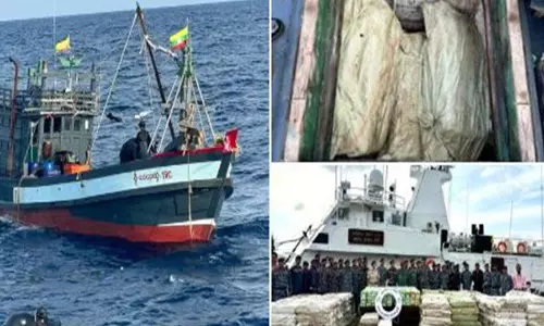 भारतीय तटरक्षक बल ने 5500 किलोग्राम ड्रग्स के साथ Myanmar की नाव पकड़ी
