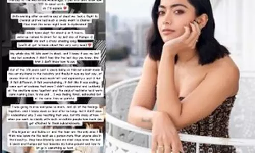 रश्मिका मंदाना ने भावनात्मक नोट लिखकर ‘Pushpa 3’ के संकेत दिए रश्मिका मंदाना ने भावनात्मक नोट लिखकर ‘Pushpa 3’ के संकेत दिए