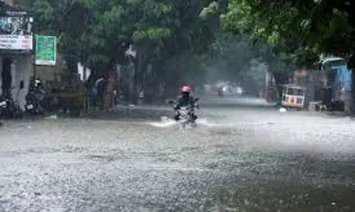 चेन्नई में मध्यम बारिश के बाद जलभराव