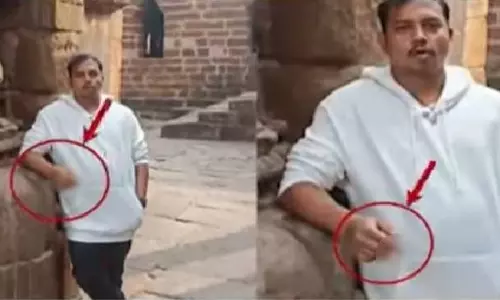 लिंगराज मंदिर परिसर में smoking करते व्यक्ति की तस्वीर पर विवाद, कार्रवाई की मांग