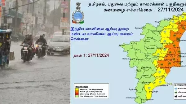 Tamil Nadu के लिए रेड अलर्ट वापस लिया गया: तूफान बनने में देरी