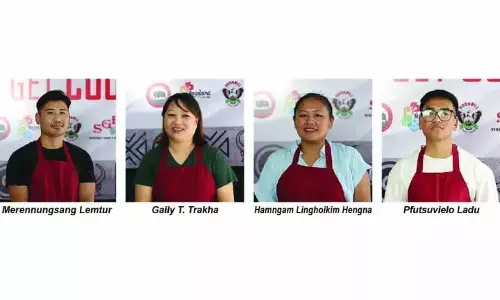 Nagaland : नागा शेफ सीजन 11 शीर्ष 4 फाइनलिस्ट हॉर्नबिल फेस्टिवल में प्रतिस्पर्धा करने के लिए Nagaland : नागा शेफ सीजन 11 शीर्ष 4 फाइनलिस्ट हॉर्नबिल फेस्टिवल में प्रतिस्पर्धा करने के लिए