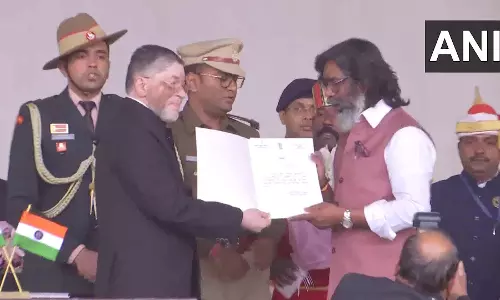 हेमंत सोरेन के शपथ ग्रहण समारोह में इंडिया ब्लॉक के शीर्ष नेता रहे मौजूद