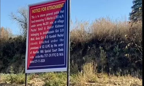 J&K Police ने PoK, पाकिस्तान से सक्रिय किश्तवाड़ के 7 फरार आतंकवादियों की संपत्तियां जब्त कीं