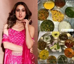 Sara Ali Khan ने राजस्थानी थाली का लुत्फ़ उठाया