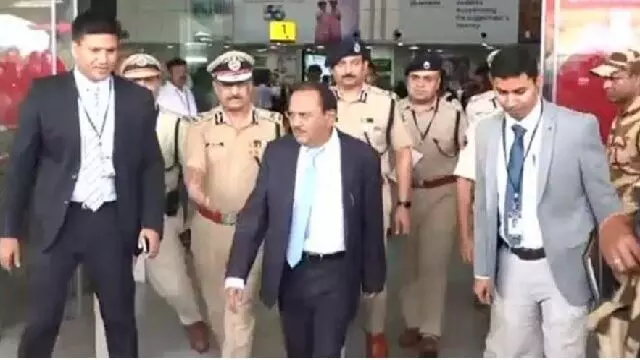 NSA अजीत डोभाल भुवनेश्वर में, एयरपोर्ट पर कमिश्नरेट पुलिस ने किया स्वागत