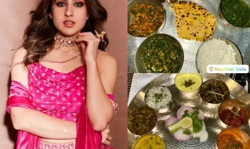 Sara Ali Khan ने राजस्थानी थाली का लुत्फ़ उठाया