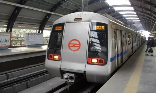 Delhi Metro : दिल्ली मेट्रो में दो लोगों के बीच जमकर चले लात-घूंसे,  Viral video