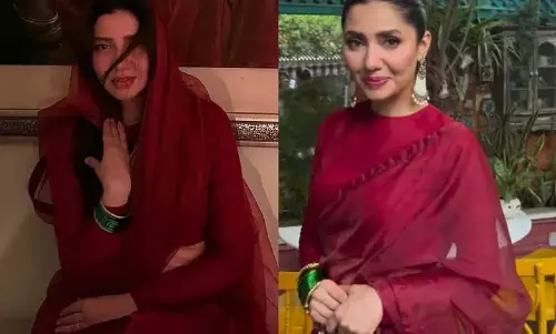 Mahira Khan की लाल साड़ी ने फिर से जगाया लाल इश्क का बुखार