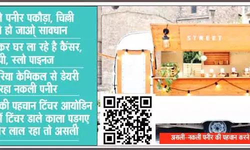 मिठाई दुकान, ठेले खोमचे में नकली पनीर की भरमार