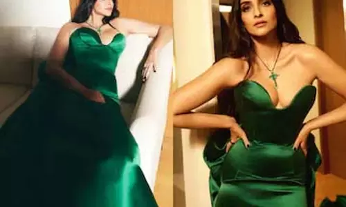 Sonam Kapoor एक लुभावने हरे रंग के कॉउचर गाउन में