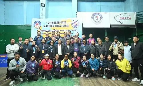 Nagaland : तीसरी एनई मास्टर्स टेबल टेनिस चैंपियनशिप संपन्न