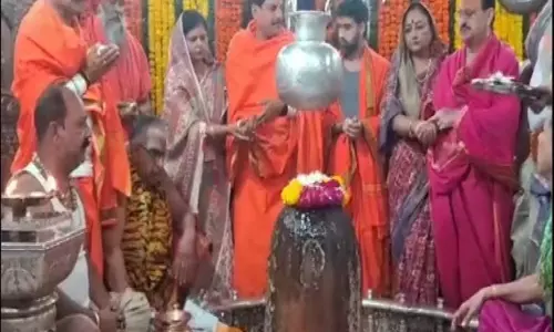 JP Nadda, सीएम मोहन यादव ने उज्जैन के महाकाल मंदिर में पूजा-अर्चना की