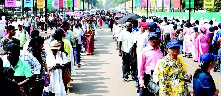 पिछले 12 दिनों में 3 लाख से अधिक तीर्थयात्री प्रदर्शनी देखने के लिए पुराने Goa पहुंचे