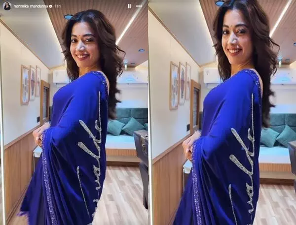 Rashmika Mandanna ने शानदार साड़ी में श्रीवल्ली वाइब्स को दिखाया