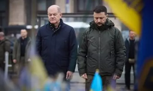 Zelensky, Scholz ने यूक्रेन के लिए सैन्य, कूटनीतिक समर्थन पर मुलाकात की