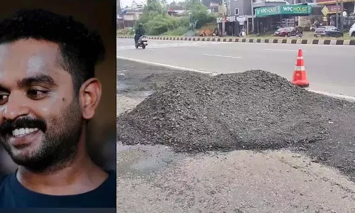 Thrissur में टार कचरे से टकराकर गिरे बाइक सवार की मौत