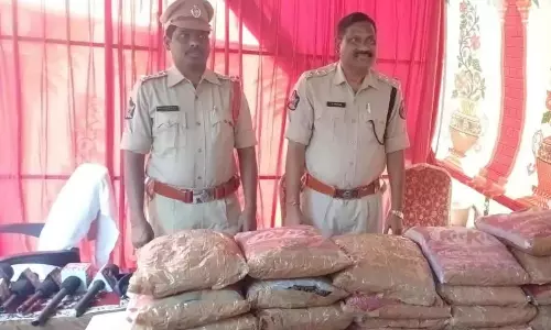 Andhra: पुलिस ने 40 किलो गांजा जब्त किया Andhra: पुलिस ने 40 किलो गांजा जब्त किया
