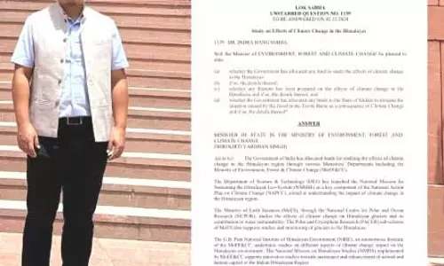 Sikkim : केंद्र ने हिमालयी जलवायु परिवर्तन जोखिमों के अध्ययन के लिए Sikkim : केंद्र ने हिमालयी जलवायु परिवर्तन जोखिमों के अध्ययन के लिए