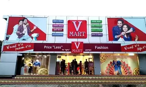 Vmart Retail शेयर की कीमत में -1.89% कम Vmart Retail शेयर की कीमत में -1.89% कम