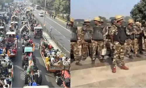किसानों का संसद की ओर रैली..हरियाणा-दिल्ली बॉर्डर पर पुलिस किसानों का संसद की ओर रैली..हरियाणा-दिल्ली बॉर्डर पर पुलिस