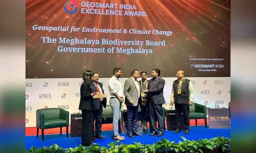 Meghalaya जैव विविधता बोर्ड ने भूस्थानिक उत्कृष्टता पुरस्कार जीता Meghalaya जैव विविधता बोर्ड ने भूस्थानिक उत्कृष्टता पुरस्कार जीता