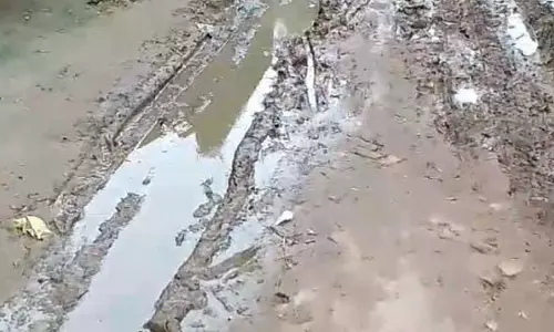 Baharagora: जाड़े में भी कीचड़ भरी सड़क पर चलने को मजबूर ग्रामीण