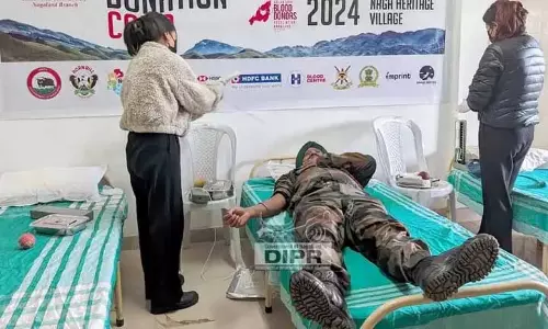 Nagaland : वीबीडीएएन ने रक्तदान शिविर का आयोजन किया
