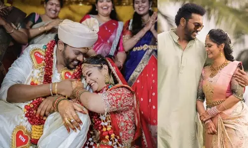 संदीप राज विवाह: टॉलीवुड निर्देशक ने तिरुमाला में अभिनेत्री से की शादी संदीप राज विवाह: टॉलीवुड निर्देशक ने तिरुमाला में अभिनेत्री से की शादी