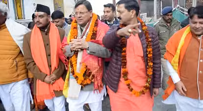 Rudraprayag: केदार के शीतकालीन गद्दीस्थल ओंकारेश्वर मंदिर पहुंचे सीएम धामी