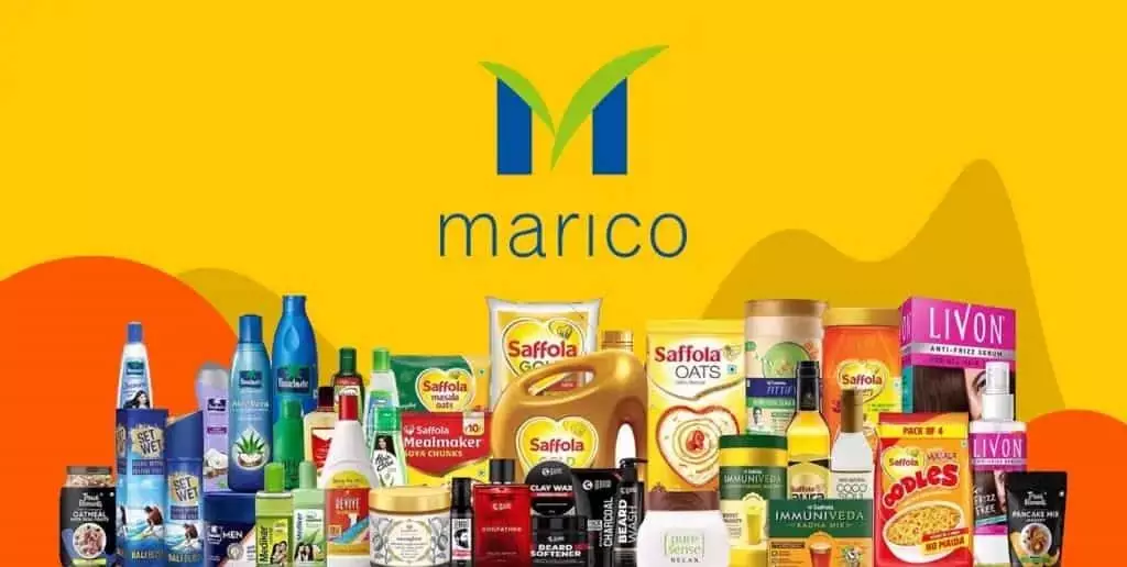 Marico शेयर की कीमत में -4.95% कम