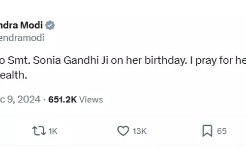 पीएम मोदी ने सोनिया गांधी को दी जन्मदिन की बधाई