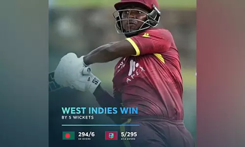 West Indies ने पहले वनडे में बांग्लादेश को 5 विकेट से हराया West Indies ने पहले वनडे में बांग्लादेश को 5 विकेट से हराया