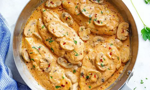 मशरूम सॉस के साथ चिकन ब्रेस्ट रेसिपी