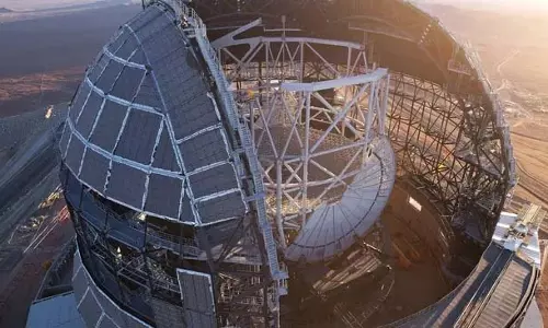 रेगिस्तान में उभरता हुआ एक विशाल दुनिया: सबसे बड़ा दूरबीन तैयार