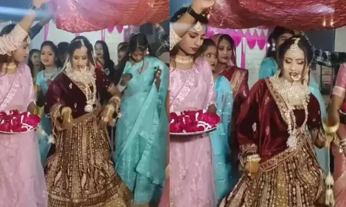 शादी में दुल्हन का ऐसा सरप्राइज, लोग रह गए दंग |  वीडियो वायरल