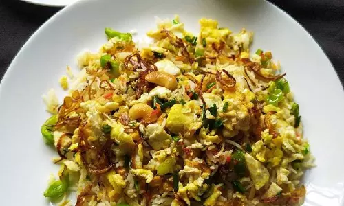 लहसुन अंडा फ्राइड राइस रेसिपी