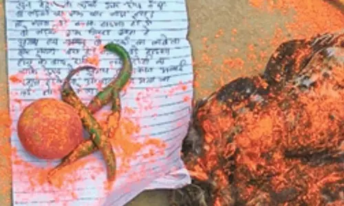 किसान के घर तंत्र मंत्र, आंगन में मिले नींबू, मिर्च और मरी मुर्गी