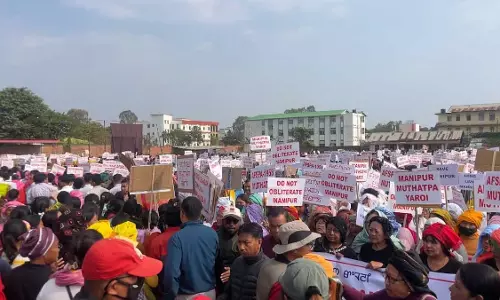 मणिपुर: मानवाधिकार दिवस पर AFSPA हटाने की मांग को लेकर इंफाल में बड़े पैमाने पर विरोध प्रदर्शन