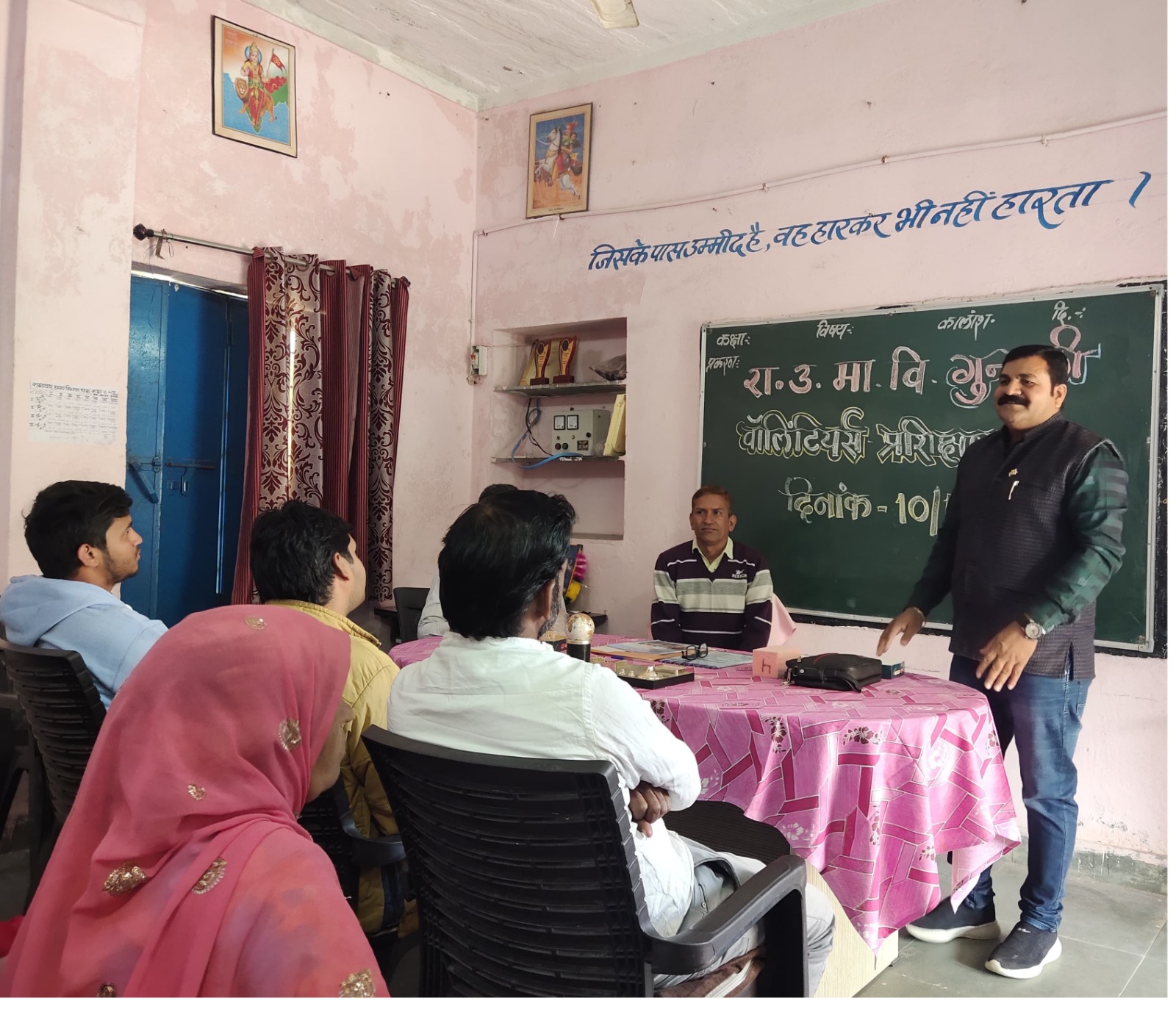 विद्यालय विकास में कोई कमी नहीं रहने दी जाएगी: सरपंच Shambhulal Gurjar