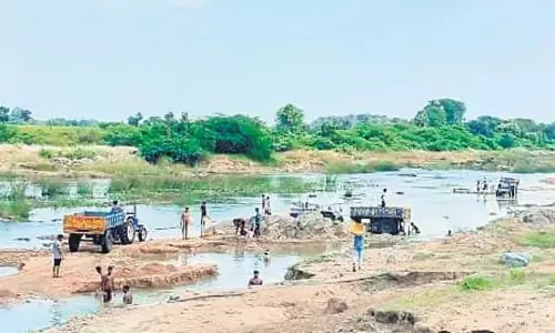पूर्ववर्ती Warangal के गांव अवैध रेत खनन केन्द्रों में तब्दील