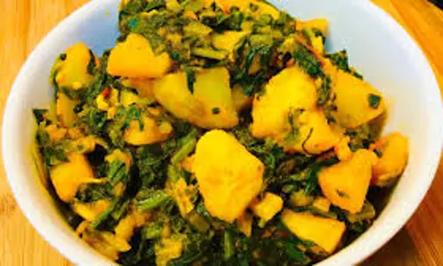 Potato spinach बेहद आसान है बनाने का तरीका Potato spinach बेहद आसान है बनाने का तरीका