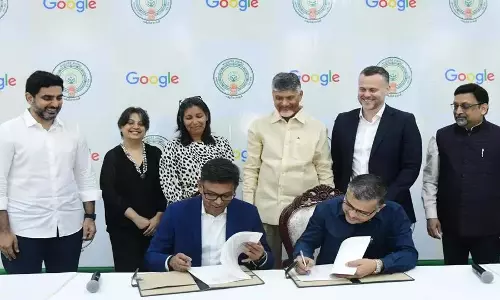 Vizag में बेस के लिए एपी और गूगल के बीच समझौता ज्ञापन पर हस्ताक्षर